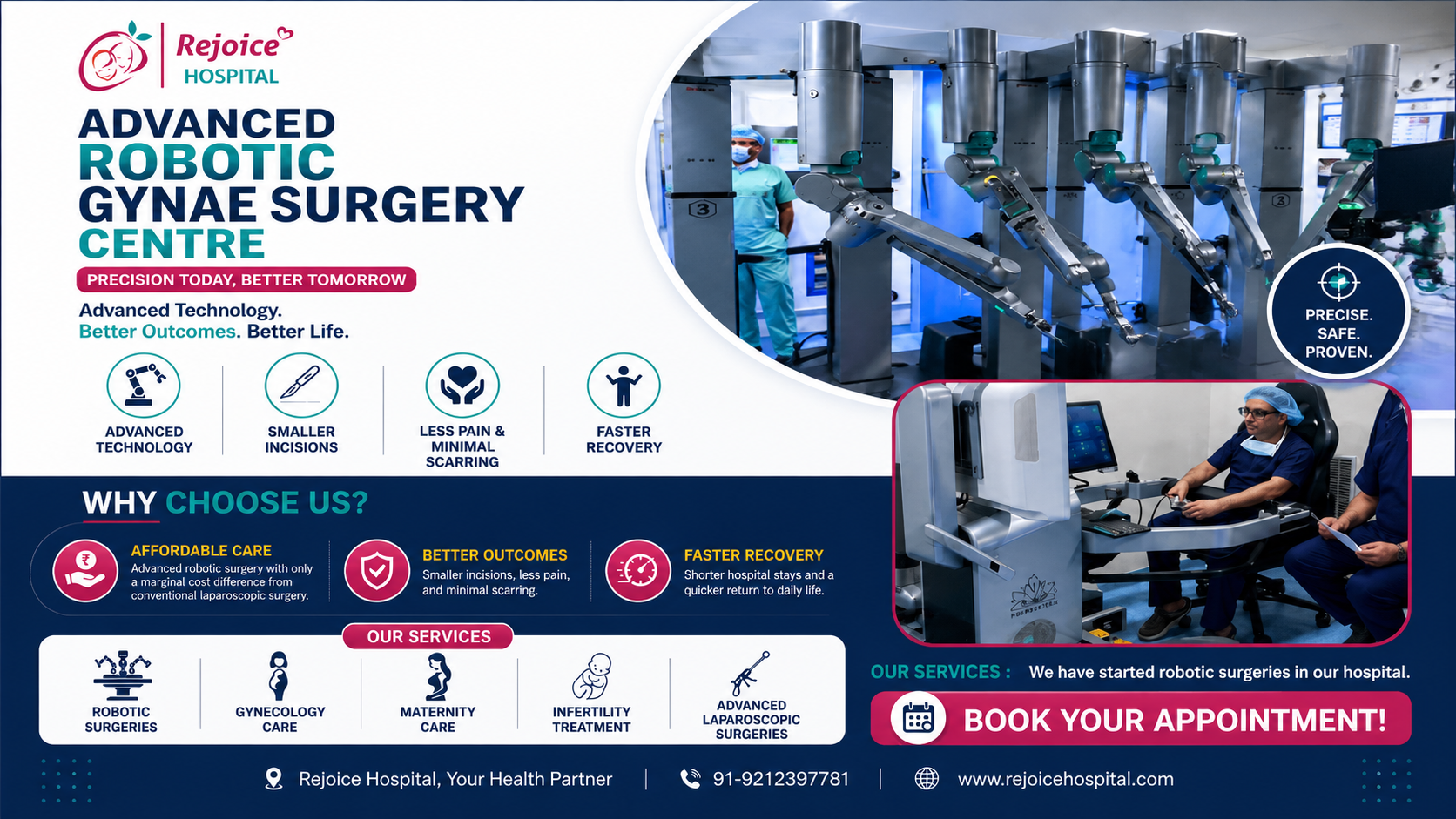 robot at rejoice hospital